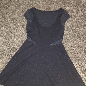 American Eagle Navy lace cutout dress